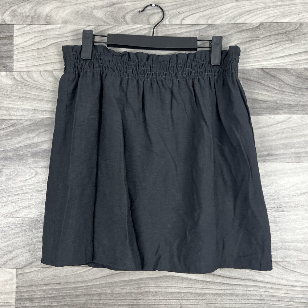 J Crew Skirt Womens 8 Dark Gray Career Short Length Elastic Waist‎ Staple Basic
